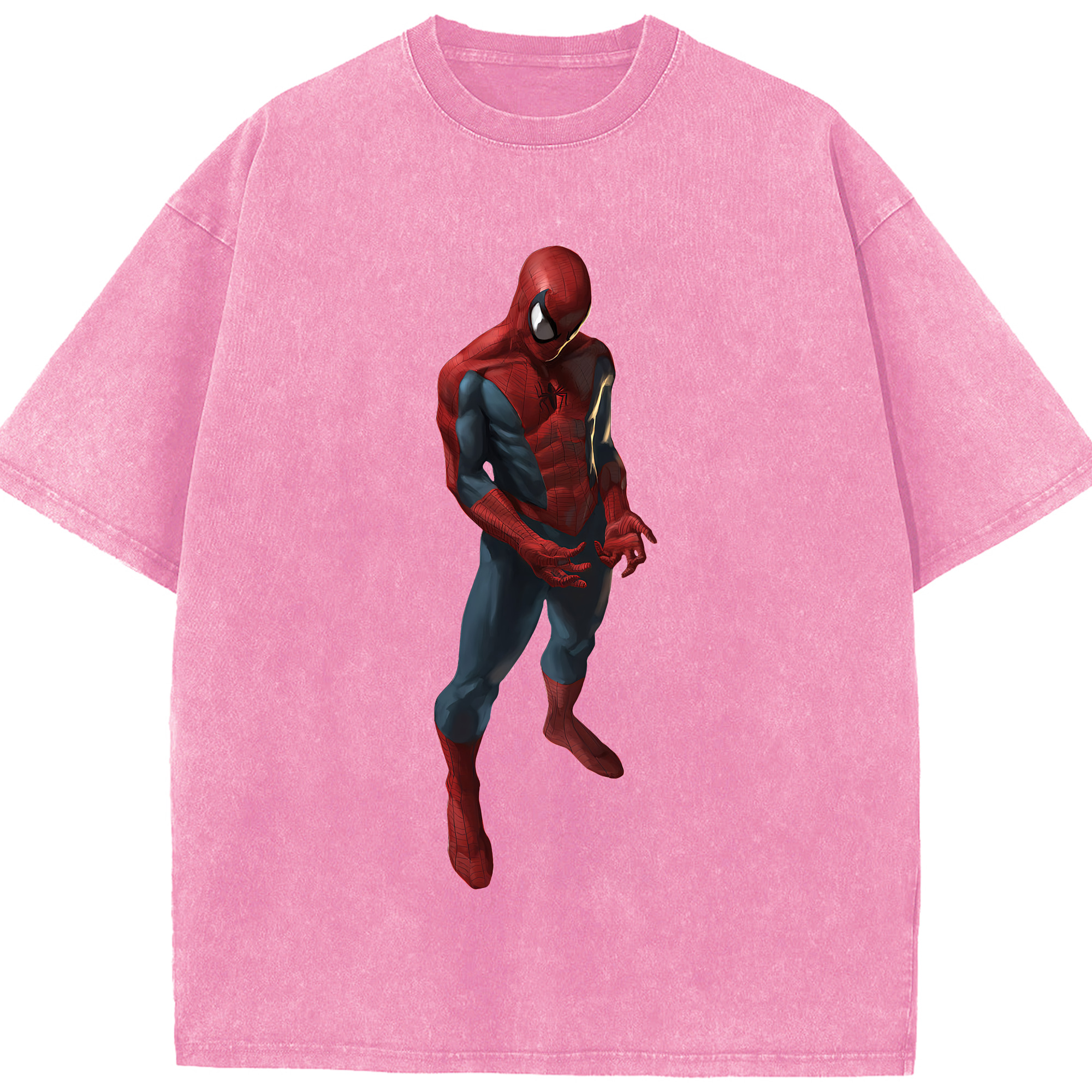 （画像用） Spider Man スパイダーマン 綿100% ヴィンテージ風 半袖Tシャツ（フロントプリント）